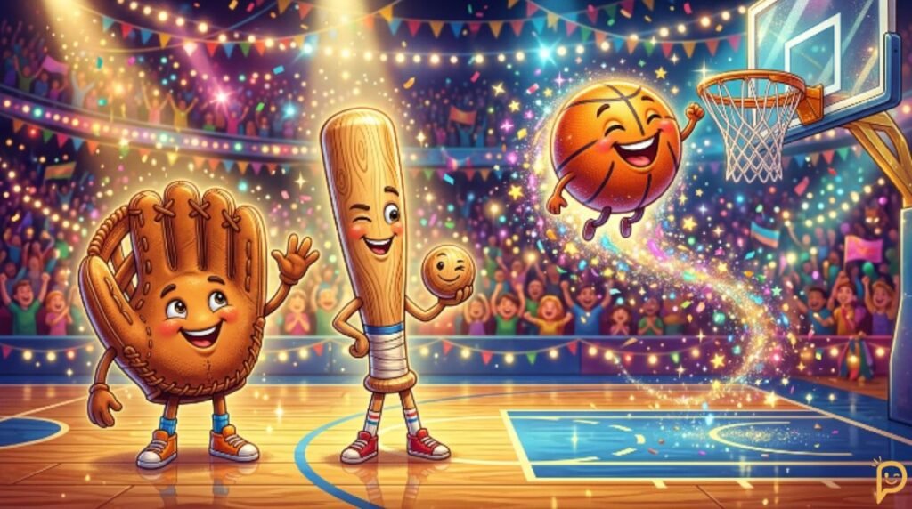 Basketball Court, Dunk, Dribble & Game-Day Jokes