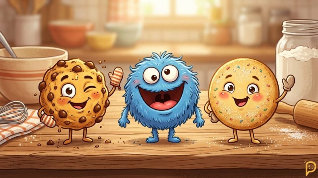 Chocolate Chip, Cookie Monster & Classic Cookie Puns