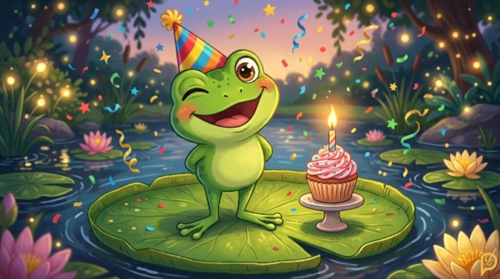 Happy Birthday Frog Puns & Celebration Wishes