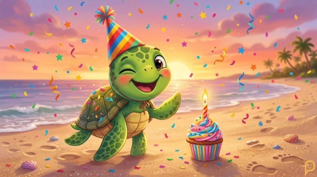 Turtle Birthday Puns for Cards, Cakes, and Parties