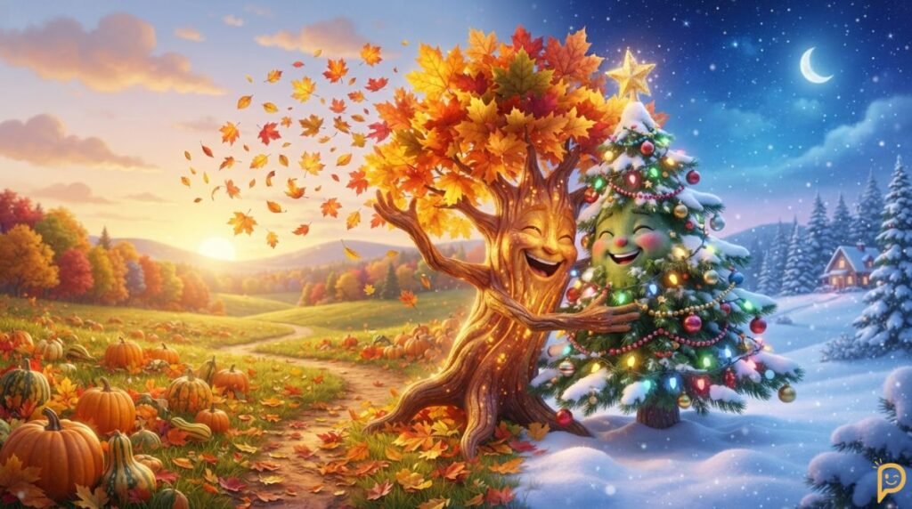 Fall Tree Puns, Autumn Captions, and Christmas Tree Jokes