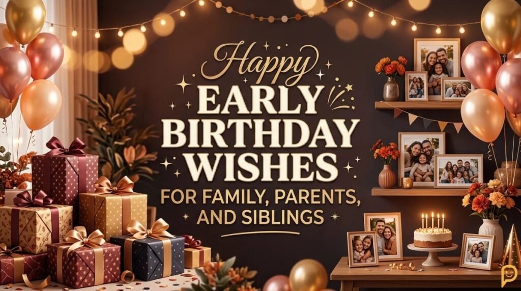 Happy Early Birthday Wishes for Family, Parents, and Siblings