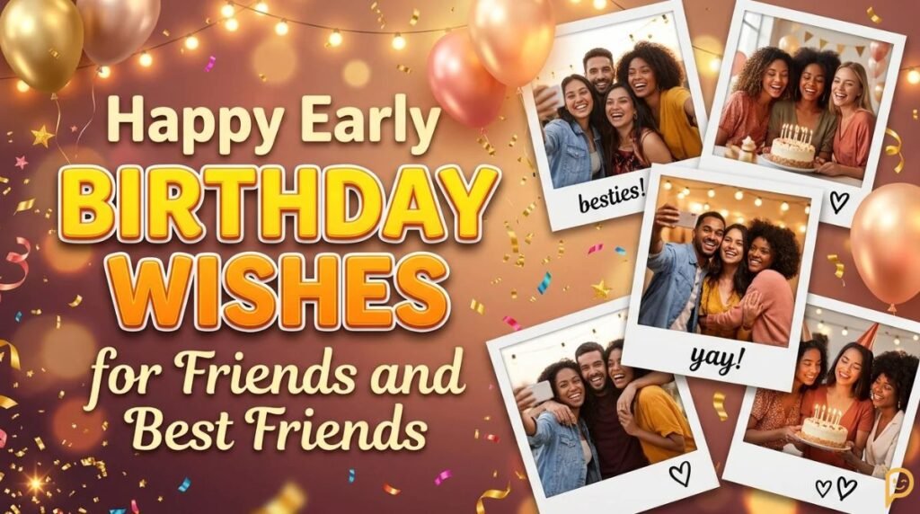 Happy Early Birthday Wishes for Friends and Best Friends