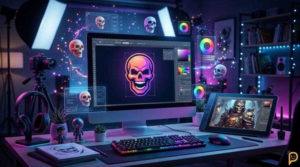 Laughing Skull Logo, Artwork, and Digital Images