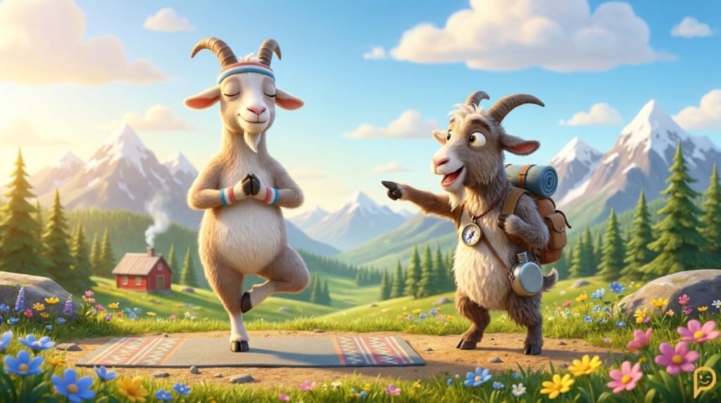 Mountain Goat Puns, Goat Yoga, Travel, and Farm Adventures