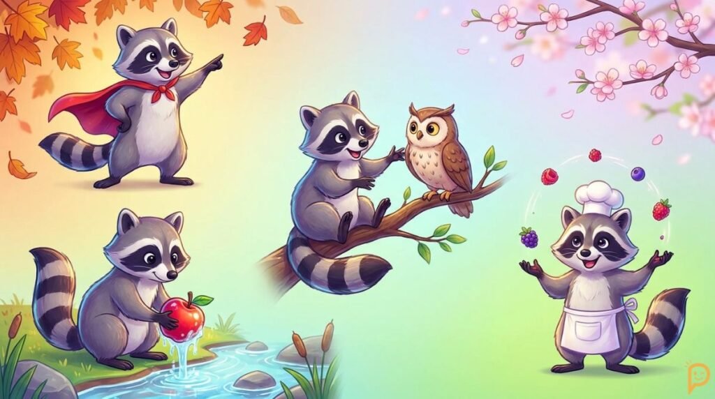 Raccoon Food, Animal, Pop Culture, and Seasonal Puns