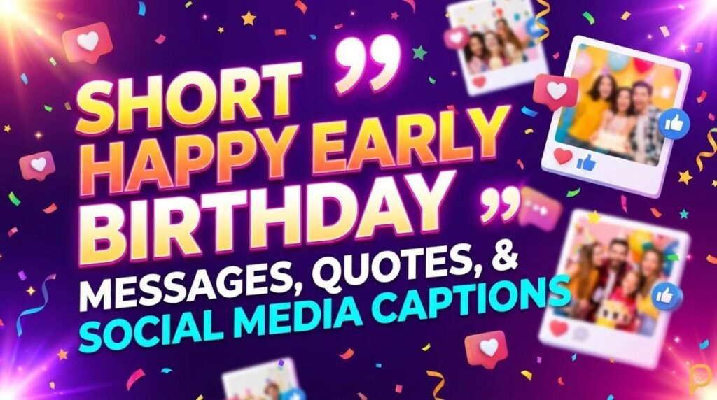 Short Happy Early Birthday Messages, Quotes, and Social Media Captions
